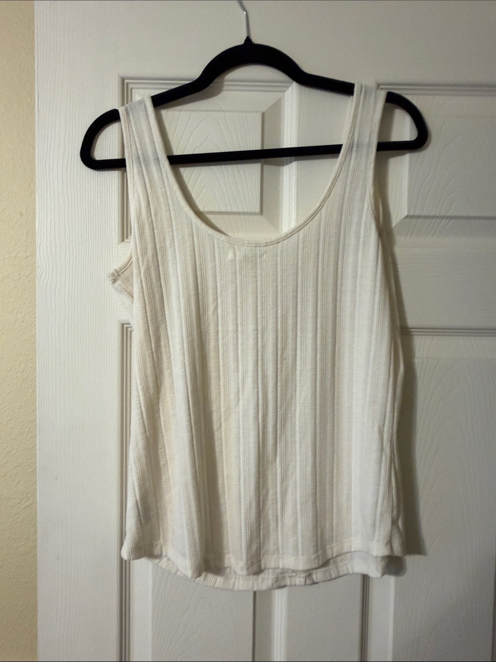 Maurices Cream Ribbed Button-Front Tank - Picture 3 of 3